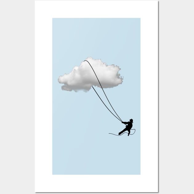 Clouds cowboy - captures dreams with the lasso Wall Art by Quentin1984